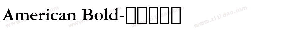 American Bold字体转换